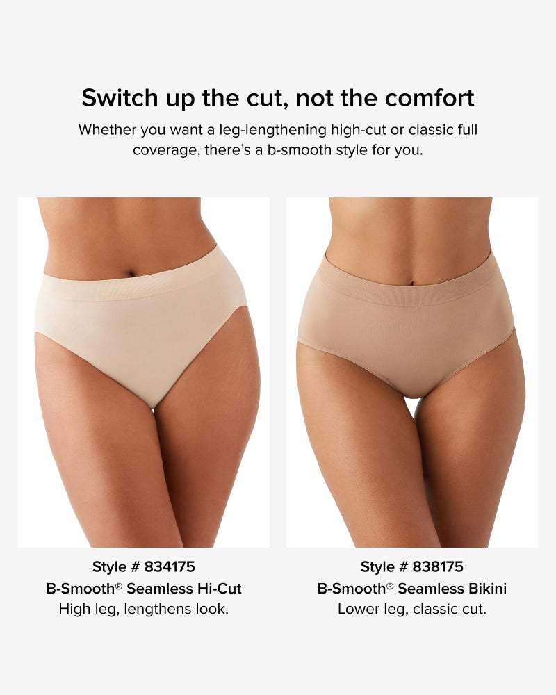Wacoal Women's B-Smooth Seamless Full Coverage Hi-Cut Brief Panty, 834175 - Image 3